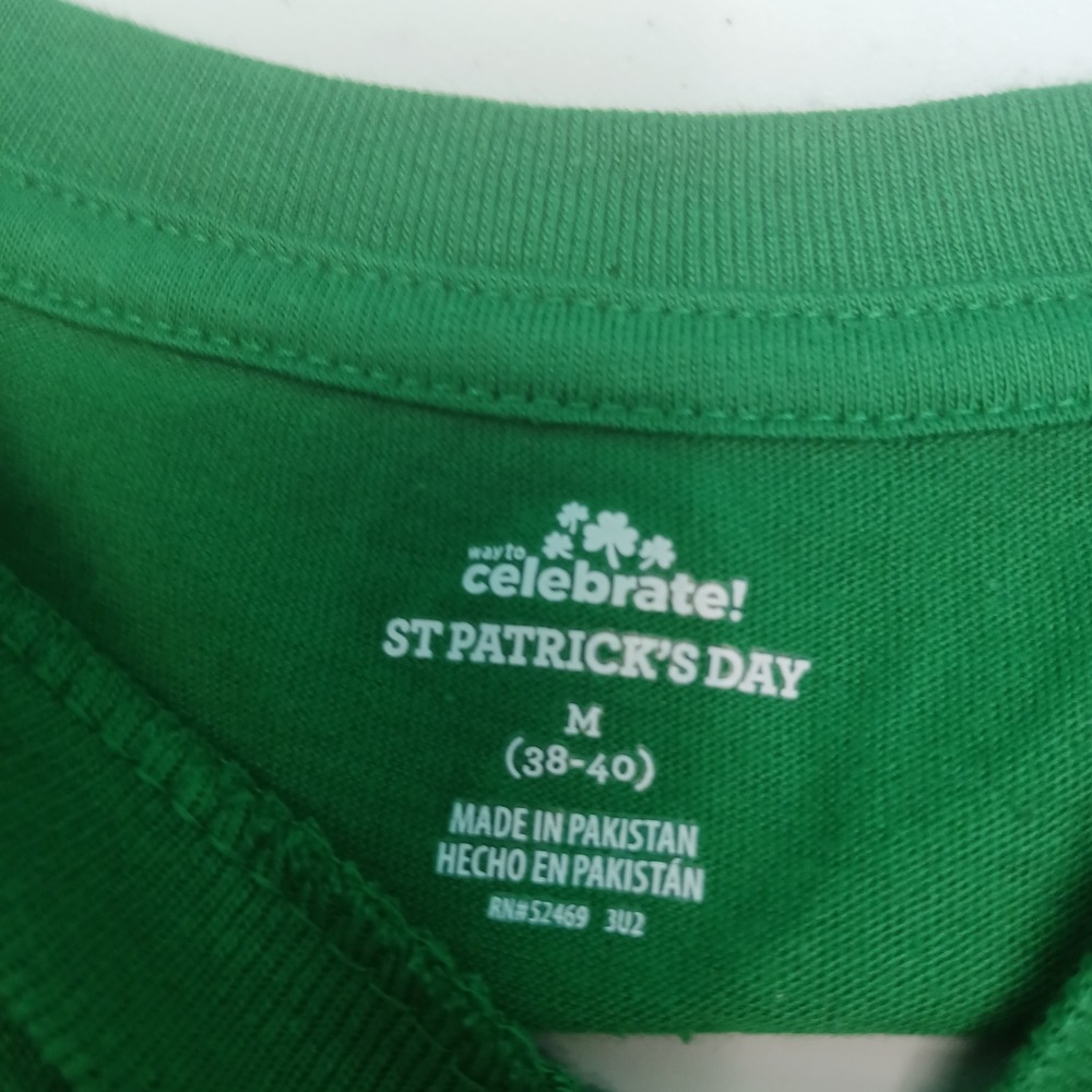 Way To Celebrate St Patricks Day Graphic T Shirt‎ Mens Medium Green Lucky Charm - Picture 5 of 11